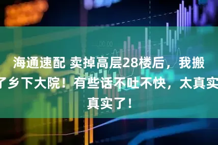 海通速配 卖掉高层28楼后，我搬回了乡下大院！有些话不吐不快，太真实了！