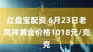 红盘宝配资 6月23日老凤祥黄金价格1018元/克